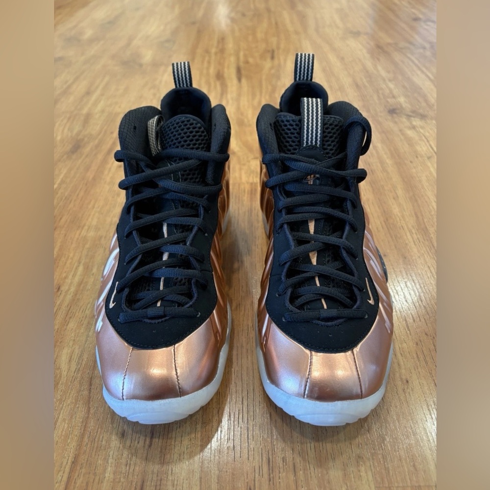 Nike Little Posite One Metallic Copper/Black FZ0990-800‎ GS Boys Size 5.5 Youth - Picture 5 of 7